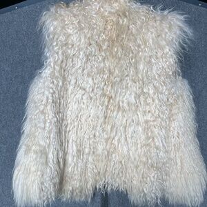 vintage rustic Tibetan lamb vest